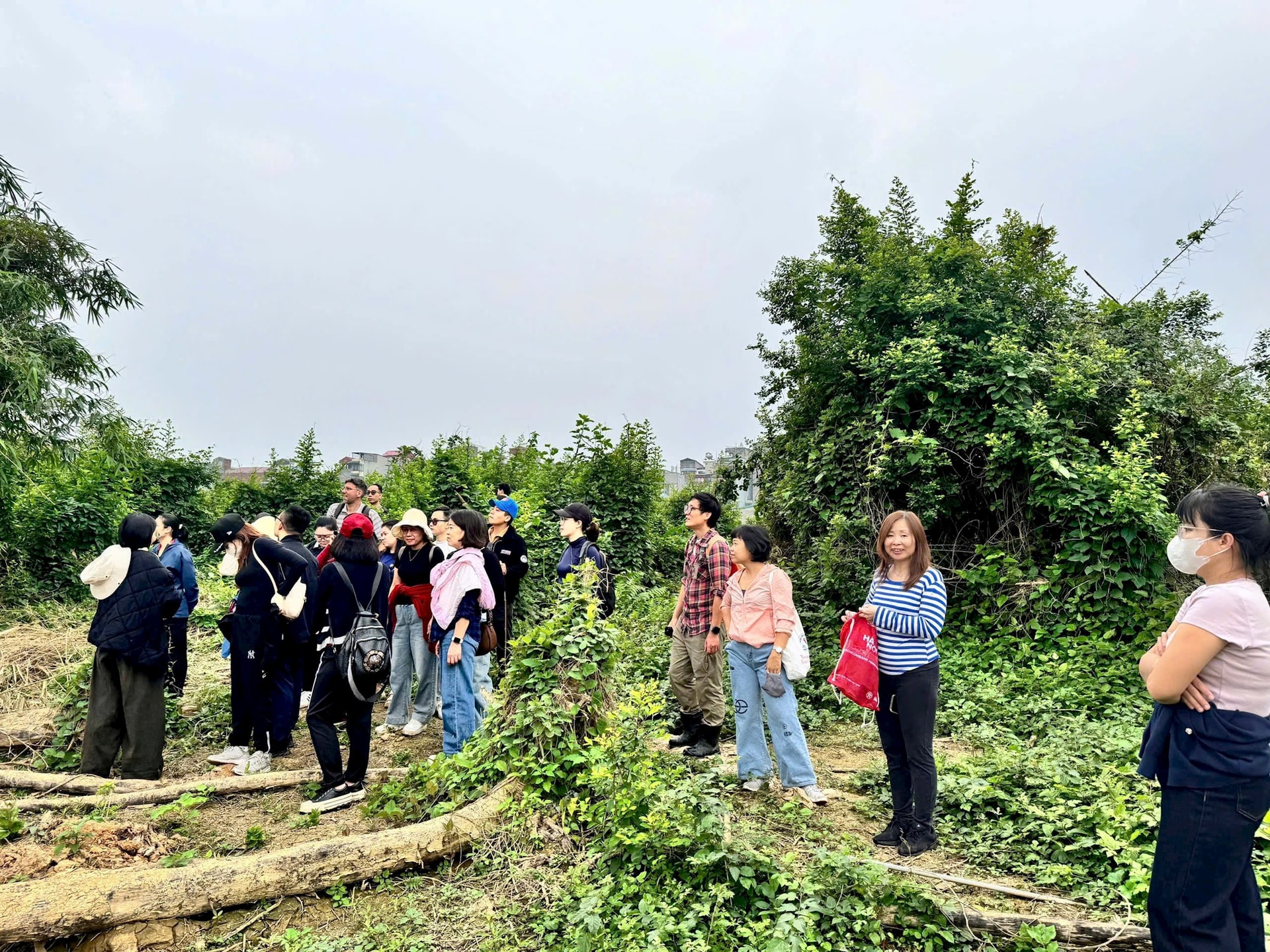 Giáo viên Trường THCS Chương Dương trải nghiệm tuyến sinh thái ven bờ sông Hồng