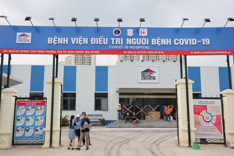 Cận cảnh Bệnh viện dã chiến điều trị bệnh nhân Covid-19 tại Hà Nội trước ngày đưa vào sử dụng
