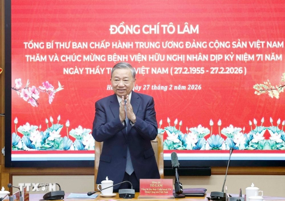 Phát biểu của Tổng Bí thư Tô Lâm tại Bệnh viện Hữu Nghị nhân kỷ niệm 71 năm Ngày Thầy thuốc Việt Nam